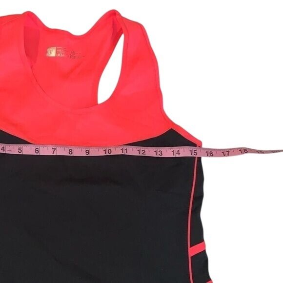 Active Wear Racerback Tank Top Black & Red Large Polyester/Spandex Womens Athlet - Picture 7 of 7